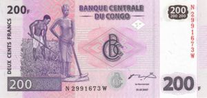 Congo Democratic Republic, 200 Franc, P95aNew