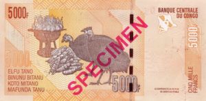Congo Democratic Republic, 5,000 Franc, 