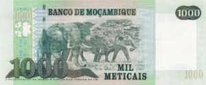 Mozambique, 1,000 Meticais, P148a