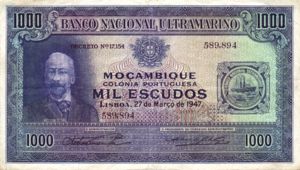 Mozambique, 1,000 Escudo, P99b Sign.1