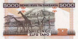 Tanzania, 5,000 Shilingi, P32
