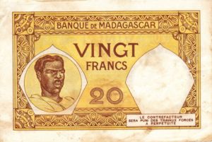 Madagascar, 20 Franc, P37 Sign.2