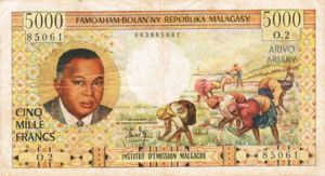 Madagascar, 1000/5000 Ariary/Franc, P60a