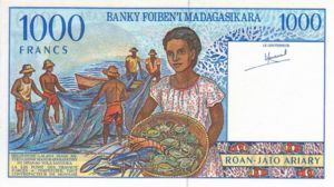 Madagascar, 200/1000 Ariary/Franc, P76a