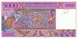 Madagascar, 1000/5000 Ariary/Franc, P78a
