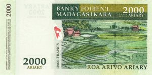 Madagascar, 2000/10000 Ariary/Franc, P83