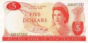 New Zealand, 5 Dollar, P165c