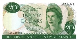 New Zealand, 20 Dollar, P167a