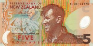 New Zealand, 5 Dollar, P185b