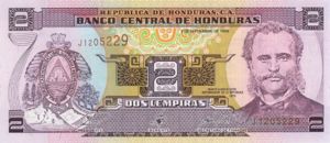 Honduras, 2 Lempira, P80Aa