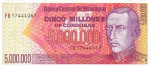 Nicaragua, 5,000,000 Cordoba, P165