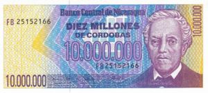 Nicaragua, 10,000,000 Cordoba, P166