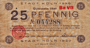 Germany, 25 Pfennig, K30.10a