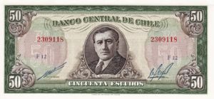 Chile, 50 Escudo, P140b Sign.2 F