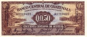 Guatemala, 1/2 Quetzal, P13a v2