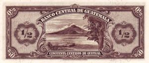 Guatemala, 1/2 Quetzal, P13a v2