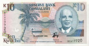 Malawi, 10 Kwacha, P25c