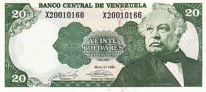 Venezuela, 20 Bolivar, P63c