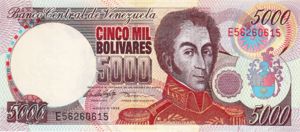 Venezuela, 5,000 Bolivar, P78c