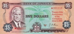 Jamaica, 5 Dollar, CS3