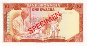 Zambia, 1 Kwacha, P16s