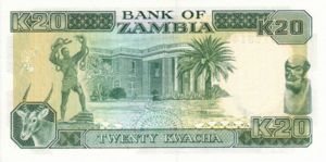 Zambia, 20 Kwacha, P32b