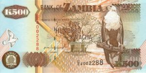 Zambia, 500 Kwacha, P39a