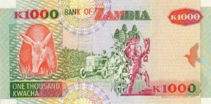 Zambia, 1,000 Kwacha, P40a