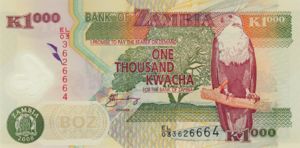 Zambia, 1,000 Kwacha, P44f