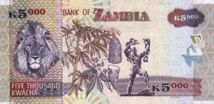 Zambia, 5,000 Kwacha, P45a