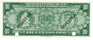 Dominican Republic, 10 Peso Oro, P101s v2