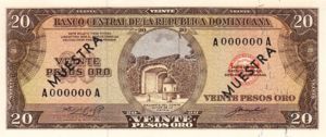 Dominican Republic, 20 Peso Oro, P102s v1