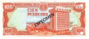 Dominican Republic, 100 Peso Oro, P122s1
