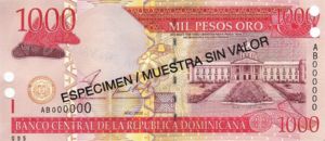 Dominican Republic, 1,000 Peso Oro, P173s