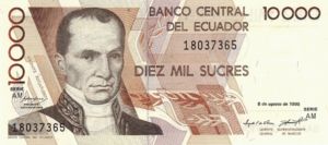 Ecuador, 10,000 Sucre, P127b