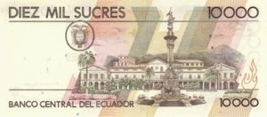 Ecuador, 10,000 Sucre, P127b