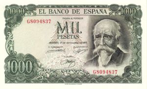 Spain, 1,000 Peseta, P154