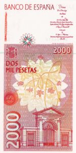 Spain, 2,000 Peseta, P162