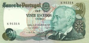 Portugal, 20 Escudo, P176a Sign.1