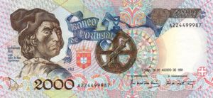 Portugal, 2,000 Escudo, P186b Sign.1