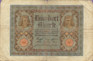 Germany, 100 Mark, P69a vF