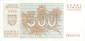 Lithuania, 500 Talonas, P46