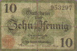 Germany, 10 Pfennig, O26.2b