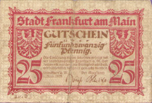 Germany, 25 Pfennig, F16.2c
