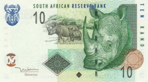South Africa, 10 Rand, P128a