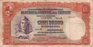 Uruguay, 100 Peso, P31b Sign.2