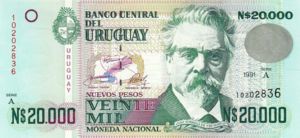 Uruguay, 20,000 New Peso, P69b