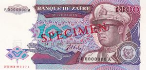 Zaire, 1,000 Zaire, P35s