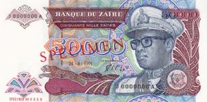 Zaire, 50,000 Zaire, P40s