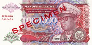 Zaire, 1,000,000 Zaire, P45bs v1